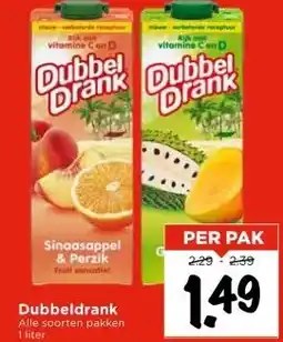 Vomar Voordeelmarkt Dubbeldrank aanbieding