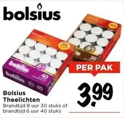 Vomar Voordeelmarkt Bolsius Theelichten aanbieding