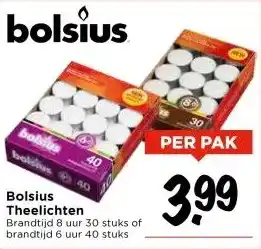 Vomar Voordeelmarkt Bolsius Theelichten aanbieding
