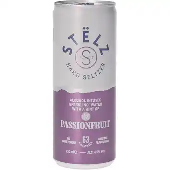 Dirk Stelz Hard seltzer passionfruit aanbieding
