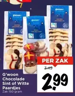 Vomar Voordeelmarkt G'woon Chocolade Sint of Witte Paardjes aanbieding
