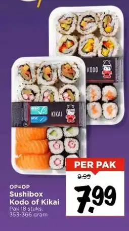 Vomar Voordeelmarkt Sushibox Kodo of Kikai aanbieding