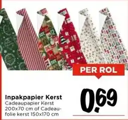Vomar Voordeelmarkt Inpakpapier Kerst aanbieding