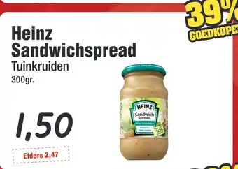 Budget Food Heinz Sandwichspread aanbieding