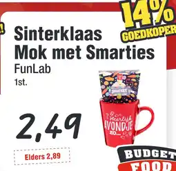 Budget Food Sinterklaas Mok met Smarties aanbieding