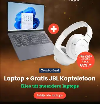 Paradigit Laptop + Gratis JBL Koptelefoon aanbieding
