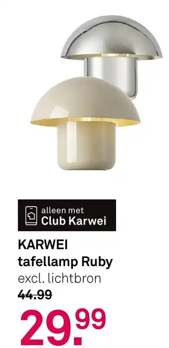 Karwei KARWEI tafellamp Ruby aanbieding