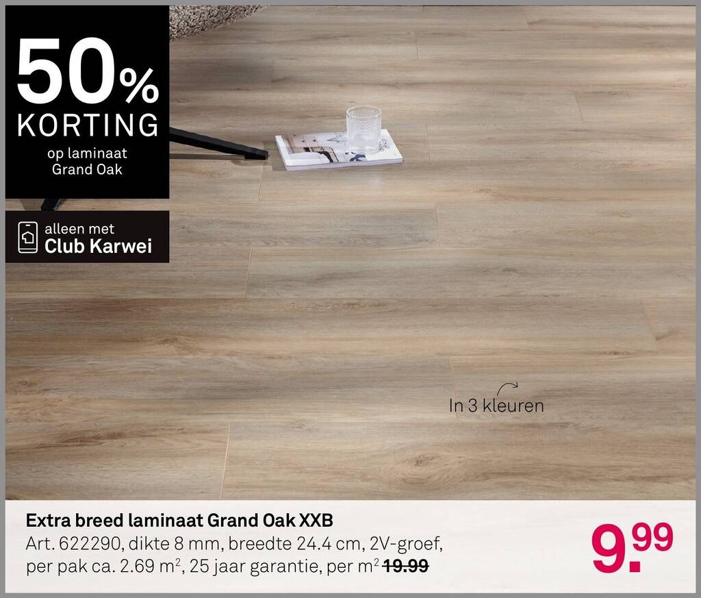 Extra breed laminaat Grand Oak XXB aanbieding bij Karwei