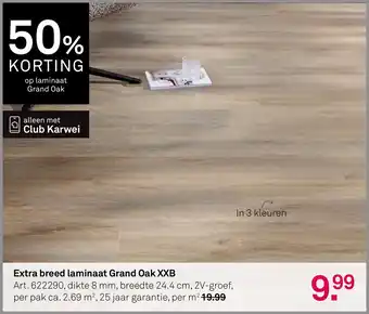 Karwei Extra breed laminaat Grand Oak XXB aanbieding