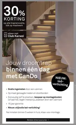 Karwei Op alle traprenovatie, óók op maatwerk aanbieding