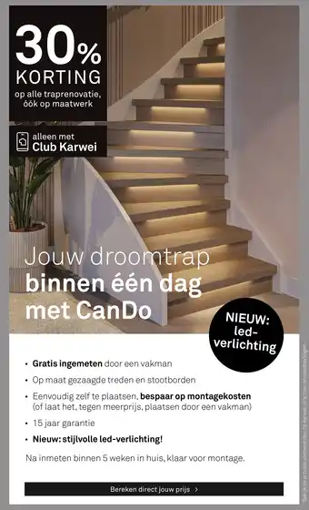Karwei Op alle traprenovatie, óók op maatwerk aanbieding