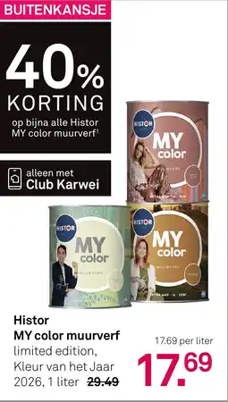 Karwei Histor MY color muurverf aanbieding