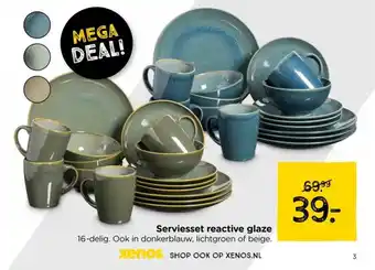 Xenos Serviesset reactive glaze aanbieding