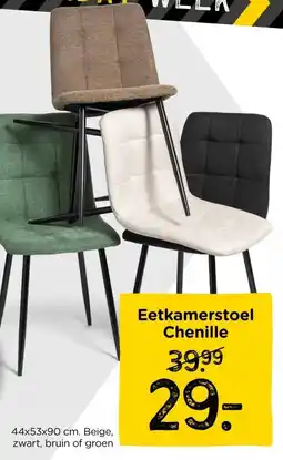 Xenos Eetkamerstoel Chenille aanbieding