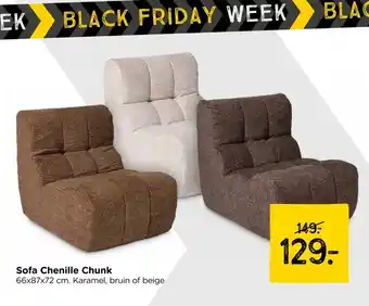 Xenos Sofa Chenille Chunk aanbieding