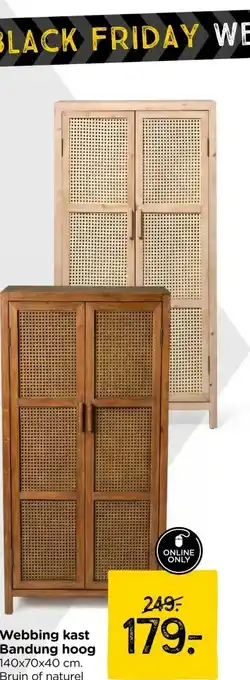 Xenos Webbing kast Bandung hoog aanbieding