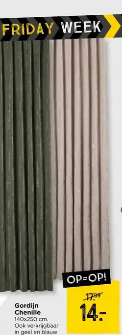 Xenos Gordijn Chenille aanbieding
