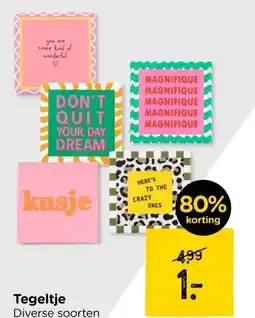 Xenos Tegeltje aanbieding