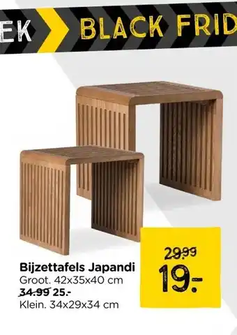 Xenos Bijzettafels Japandi aanbieding