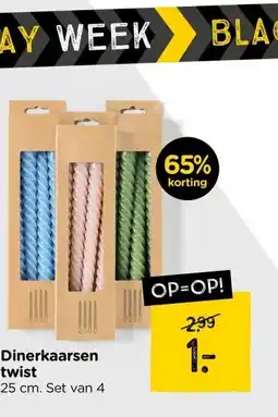 Xenos Dinerkaarsen twist aanbieding