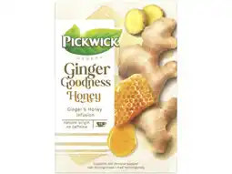 Hoogvliet Pickwick Ginger goodness honey aanbieding