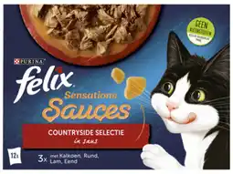 Hoogvliet Felix Sensations Sauces kattenvoer vlees aanbieding