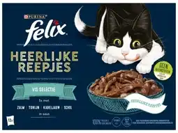 Hoogvliet Felix Heerlijke Reepjes kattenvoer vis aanbieding
