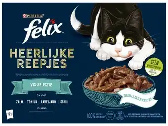 Hoogvliet Felix Heerlijke Reepjes kattenvoer vis aanbieding