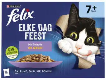 Hoogvliet Felix Elke Dag Feest kattenvoer senior 7+ aanbieding
