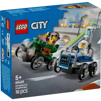Toys2Play LEGO 60459 City Great Vehicles Raceautopakket: vliegtuig vs. ziekenhuisbed aanbieding