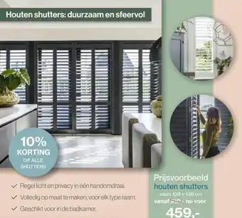 Roobol Houten shutters aanbieding