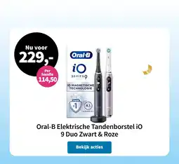 Plein.nl Oral-B Elektrische Tandenborstel iO 9 Duo Zwart & Roze aanbieding