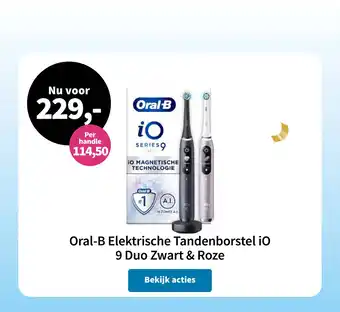 Plein.nl Oral-B Elektrische Tandenborstel iO 9 Duo Zwart & Roze aanbieding
