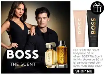 Pour Vous Een BOSS The Scent bodylotion aanbieding