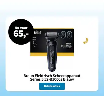 Plein.nl Braun Elektrisch Scheerapparaat Series 5 52-B1000s Blauw aanbieding
