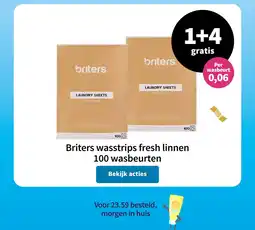 Plein.nl Briters wasstrips fresh linnen aanbieding