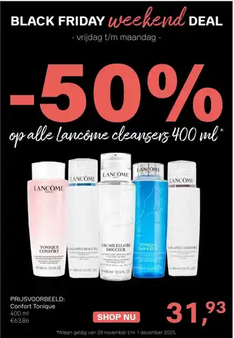 Op alle Lancôme cleansers