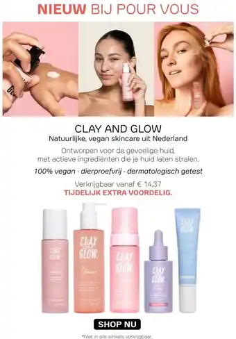 Pour Vous Clay and glow aanbieding
