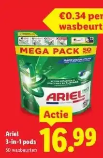Lidl Ariel 3-in-1 pods aanbieding