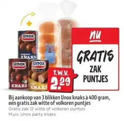 Jumbo Bij aankoop van 3 blikken Unox knaks à 400 gram aanbieding