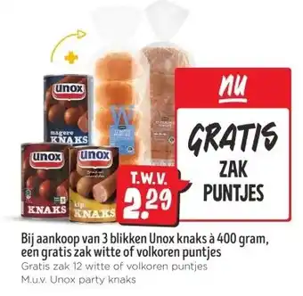 Jumbo Bij aankoop van 3 blikken Unox knaks à 400 gram aanbieding