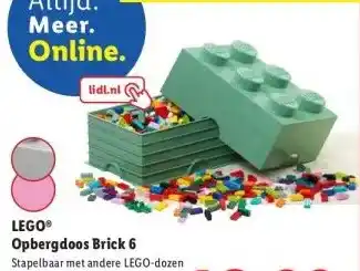 Lidl LEGO® Opbergdoos Brick 6 aanbieding