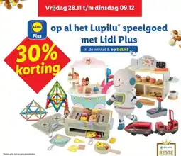 Lidl op al het Lupilu* speelgoed met Lidl Plus aanbieding