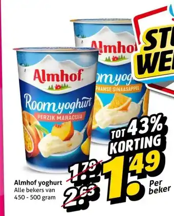 Hoogvliet Almhof yoghurt aanbieding
