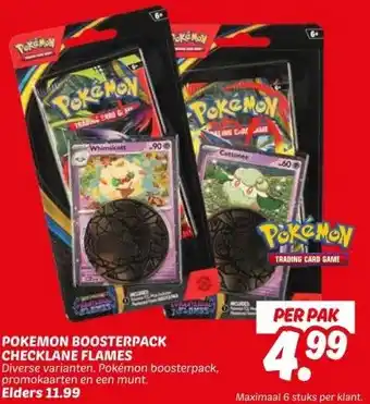 Dekamarkt POKEMON BOOSTERPACK CHECKLANE FLAMES aanbieding