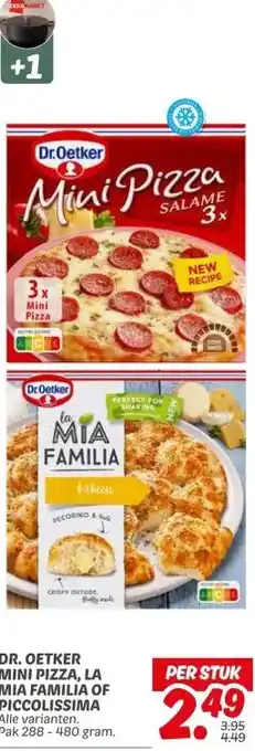 Dekamarkt DR. OETKER MINI PIZZA, LA MIA FAMILIA OF PICCOLISSIMA aanbieding