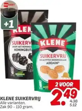 Dekamarkt KLENE SUIKERVRIJ aanbieding
