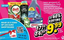 Hoogvliet Lenor geurparels of wasverzachter, Dreft vaatwastabletten of Ariel Pods of vloeibaar aanbieding