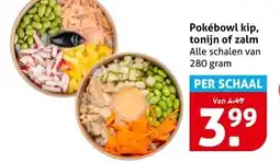 Hoogvliet Pokébowl kip, tonijn of zalm aanbieding