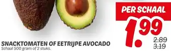 Dekamarkt SNACKTOMATEN OF EETRIJPE AVOCADO aanbieding